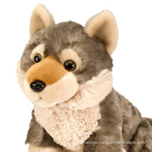 CHStoy Custom Wholesale Handmade Stuffed Wolf Animal Plush Toy Baby Black Plush Doll For Kids